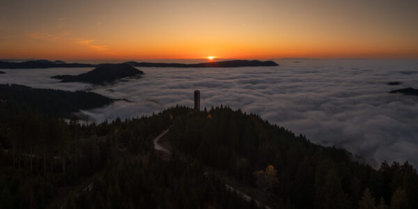 Buchkopfturm Sonnenuntergang Panorama