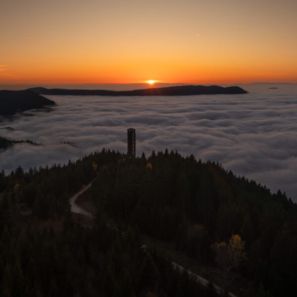 Buchkopfturm Sonnenuntergang Panorama